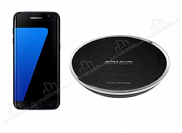 Nillkin Magic Disk 3 Samsung Galaxy S7 Edge Siyah Kablosuz arj Cihaz