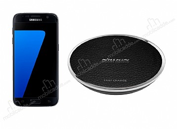 Nillkin Magic Disk 3 Samsung Galaxy S7 Siyah Kablosuz arj Cihaz