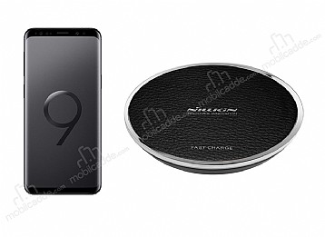 Nillkin Magic Disk 3 Samsung Galaxy S9 Plus Siyah Kablosuz arj Cihaz