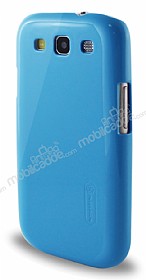 Nillkin Samsung Galaxy S3 / S3 Neo Mavi Sert Parlak Rubber Klf