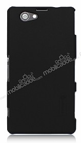 Nillkin Sony Xperia Z1 Compact Sert Mat Siyah Rubber Klf