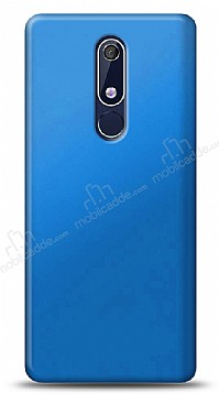 Nokia 5.1 Mavi Mat Silikon Klf