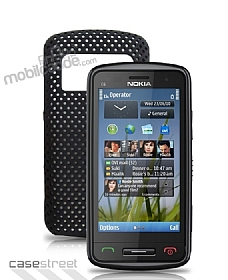 Nokia C6-01 Siyah Delikli Klf