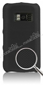 Nokia C6-01 Siyah Nokta Desenli Rubber Klf