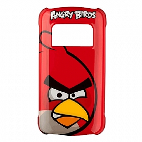 Nokia C6-01 Orjinal Angry Birds Krmz Sert Rubber Klf