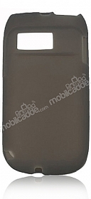 Nokia E6-00 effaf Siyah Silikon Klf