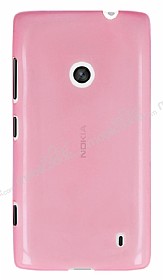 Nokia Lumia 520 / 525 Ultra nce effaf Pembe Silikon Klf