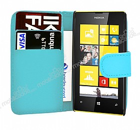 Nokia Lumia 520 / 525 Yan Czdanl Mavi Klf