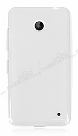 Nokia Lumia 630 effaf Beyaz Silikon Klf