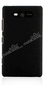 Nokia Lumia 820 Sert Mat Siyah Rubber Klf