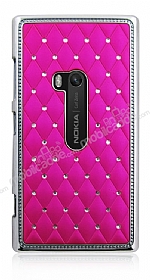 Nokia Lumia 920 Ekose Tal Pembe Sert Rubber Klf