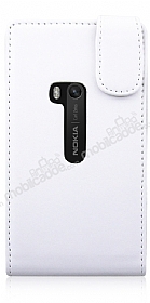 Nokia Lumia 920 Kapakl Beyaz Deri Klf