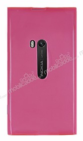Nokia Lumia 920 effaf Pembe Silikon Klf