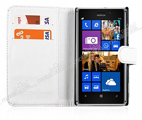 Nokia Lumia 925 Czdanl Beyaz Deri Klf