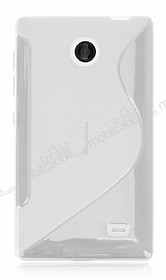 Nokia X / X Plus Desenli effaf Silikon Klf