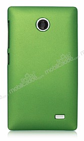 Nokia X / X Plus Sert Mat Yeil Rubber Klf