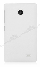 Nokia X / X Plus Sert Mat Beyaz Rubber Klf