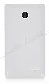 Nokia X / X Plus Beyaz effaf Silikon Klf