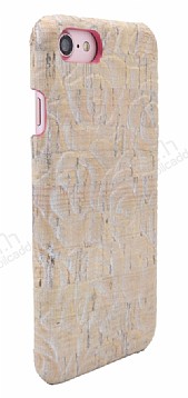 NY Cork iPhone 7 / 8 Gl Desenli Gerek Mantar Kaplama Premium Klf