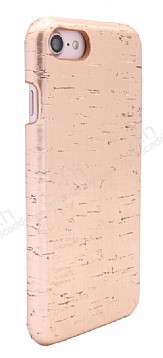 NY Cork iPhone 7 / 8 Rose Gold Gerek Mantar Kaplama Premium Klf
