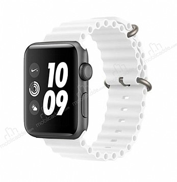 Ocean Apple Watch Beyaz Silikon Kordon (42mm)