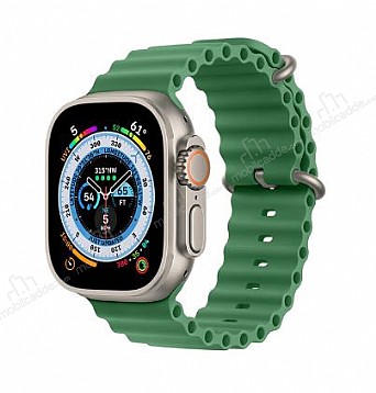 Ocean Apple Watch Ultra Koyu Yeil Silikon Kordon (49mm)