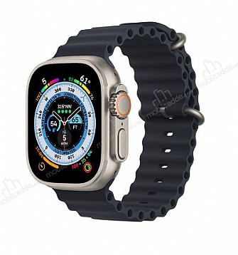 Ocean Apple Watch Ultra Midnight Silikon Kordon (49mm)