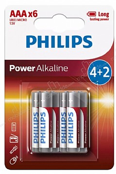 Philips Power Alkalin Aaa 4+2 Pil