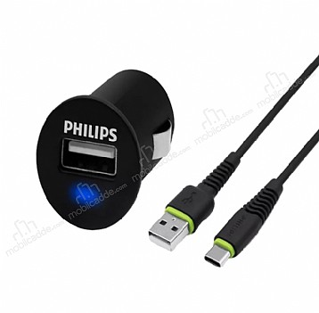 Philips USB 2.1A Ara arj Aleti + Type-C arj Kablosu