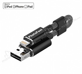 PhotoFast MemoriesCable GEN3 32GB Lightning / USB 3.0 Siyah arj Kablolu i-FlashDrive