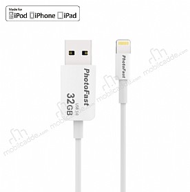 PhotoFast Photo Backup Cable 32GB Lightning / USB 3.0 arj Kablolu i-FlashDrive