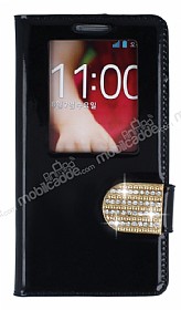 PinShang LG G2 Pencereli Tal Standl Rugan Siyah Klf
