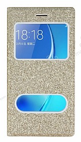 Pinshang Samsung Galaxy J5 2016 Pencereli Simli Gold Klf
