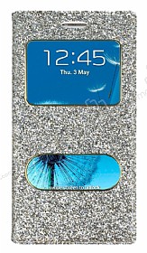 Pinshang Samsung i9300 Galaxy S3 Pencereli Simli Gold Klf