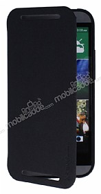 Pipilu HTC One M8 Standl nce Yan Kapakl Siyah Klf