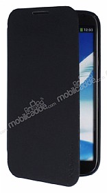 Pipilu Samsung N7100 Galaxy Note 2 Standl nce Yan Kapakl Siyah Klf