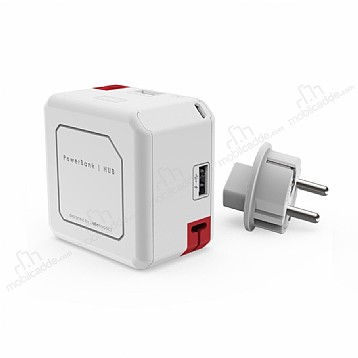 Pratigo PowerUSB Portable - 4 USB + 1 Micro USB Powerbank Yedek Batarya