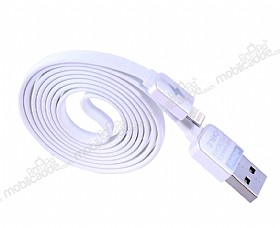 Remax KingKong Lightning Beyaz USB Katlanmayan Data Kablosu 1.50m