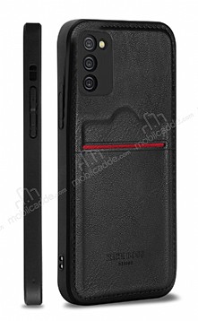 Rich Boss Samsung Galaxy S20 FE Kartlkl Kamera Korumal Siyah Deri Klf