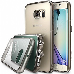 Ringke Fusion Samsung Galaxy S6 Edge Ultra Koruma effaf Siyah Klf