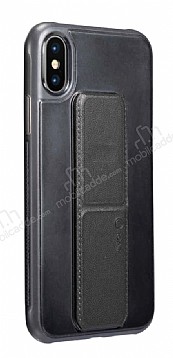 Roar Aura iPhone XS Max Standl Siyah Silikon Klf
