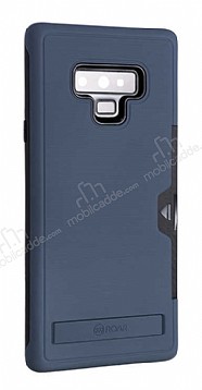 Roar Awesome Hybrid Samsung Galaxy Note 9 Standl Ultra Koruma Lacivert Klf