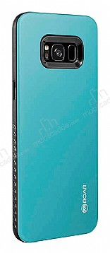 Roar Rico Hybrid Samsung Galaxy S8 Ultra Koruma Mavi Klf