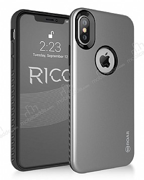 Roar Rico iPhone X / XS Ultra Koruma Gri Klf