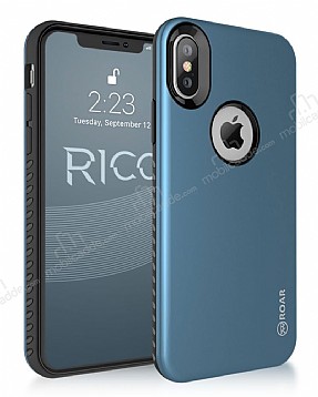 Roar Rico iPhone XS Max Ultra Koruma Lacivert Klf