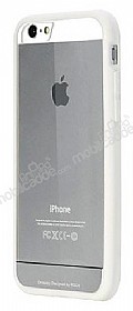 Rock Enchanting iPhone 6 Plus / 6S Plus Beyaz Silikon Kenarl effaf Rubber Klf