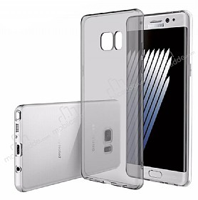 Rock Samsung Galaxy Note FE Ultra nce effaf Siyah Silikon Klf