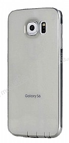 Rock Samsung Galaxy S6 Edge Ultra nce effaf Siyah Silikon Klf