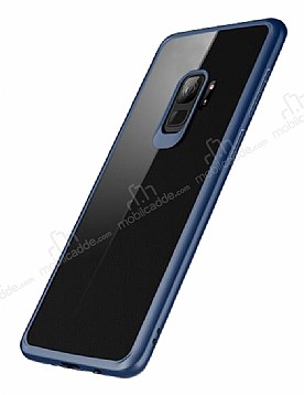 Rock Samsung Galaxy S9 Plus Lacivert Silikon Kenarl Rubber Klf