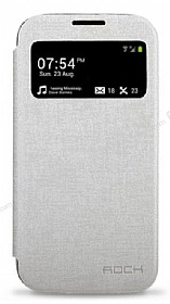 Rock Samsung i9500 Galaxy S4 Magic Serisi Pencereli Flip Cover Beyaz Klf